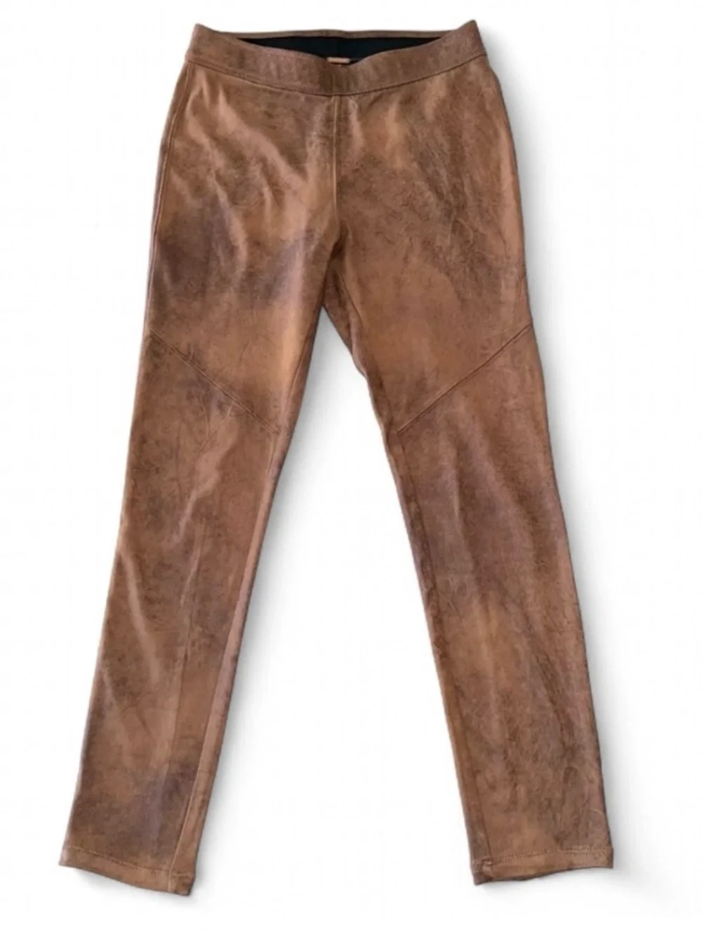 Free People Faux Suede Brown Pull On Skinny Pants XS 25